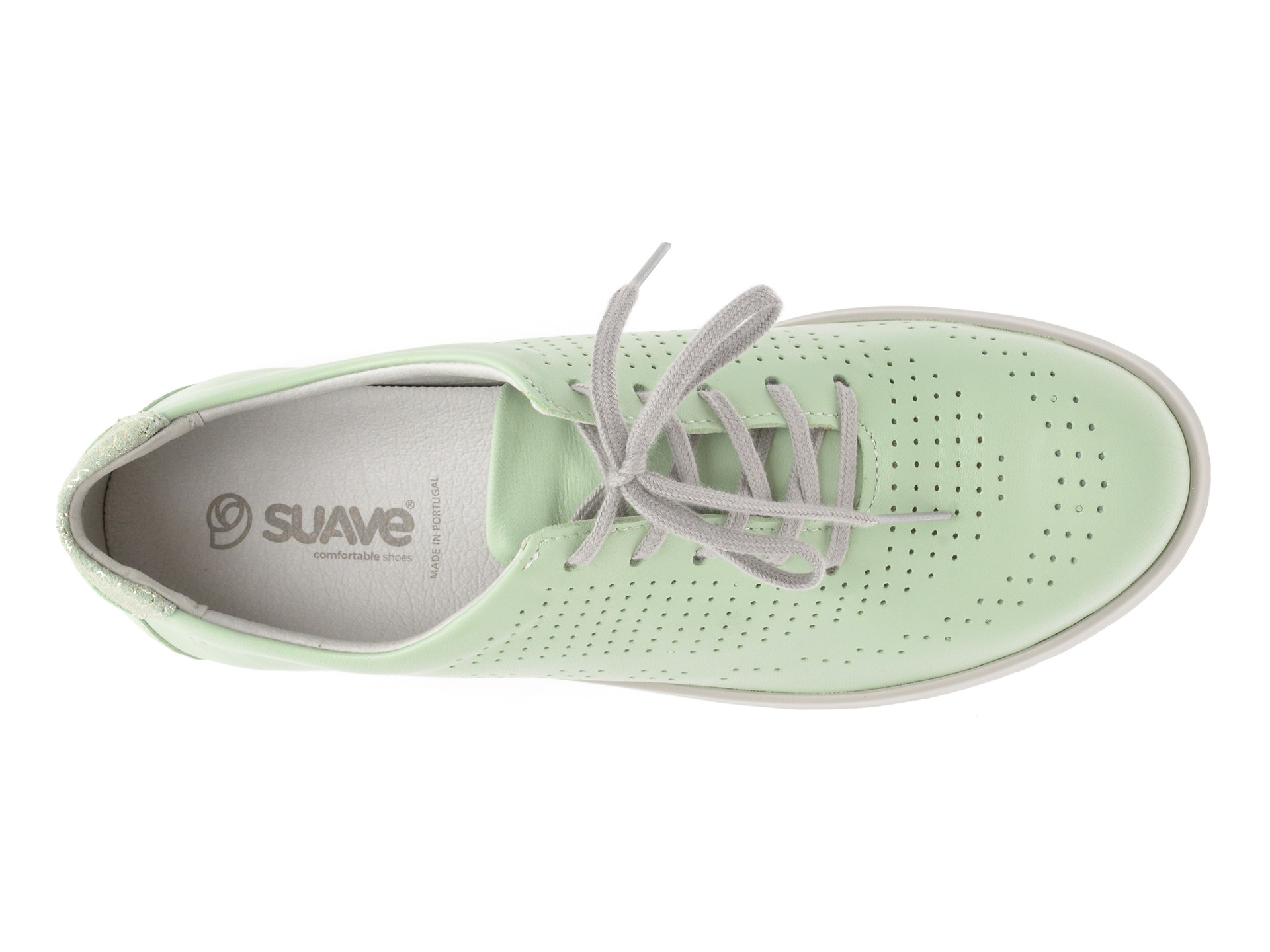 Pantofi SUAVE verzi, OXFORD, din piele naturala