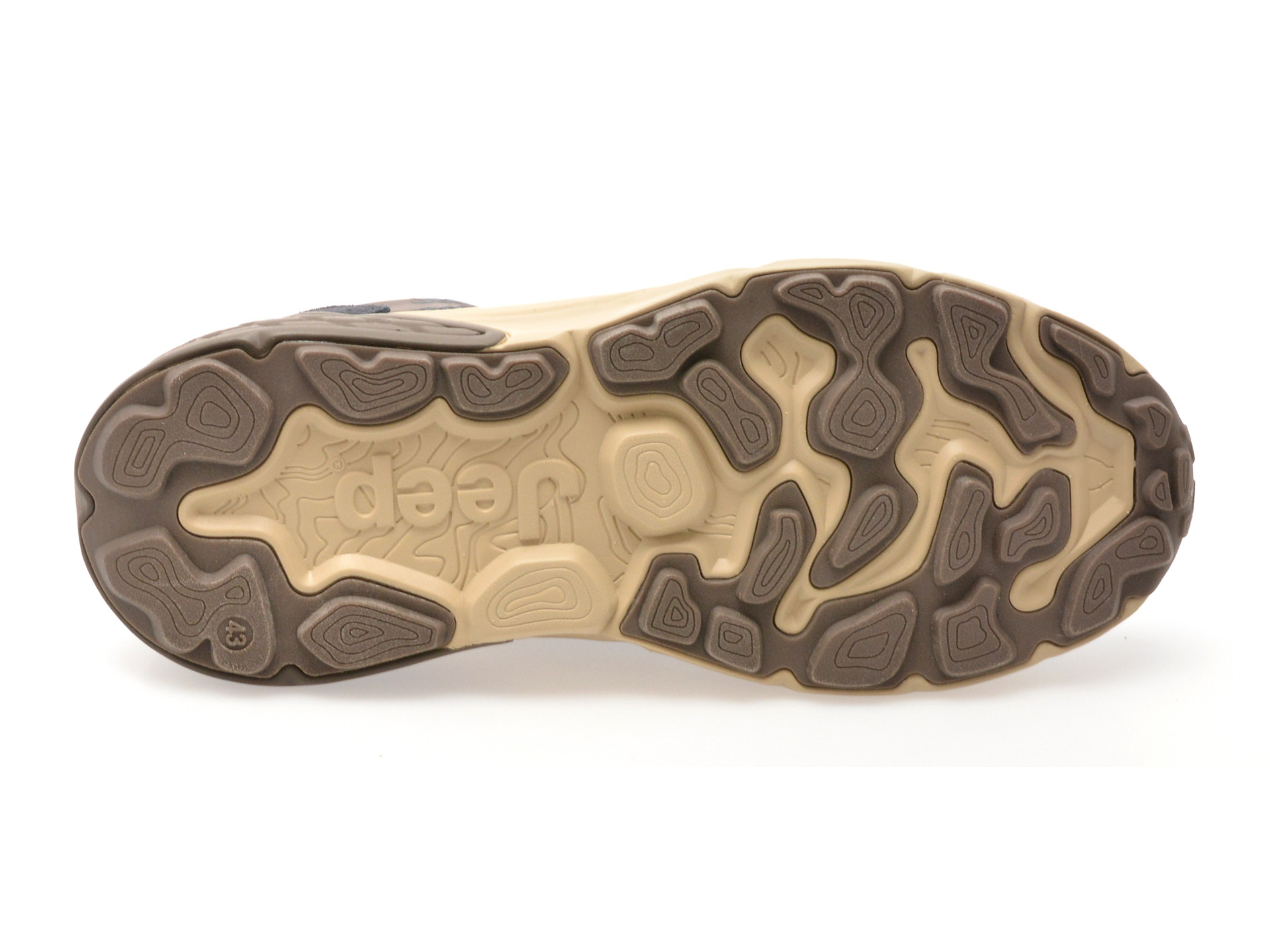 Pantofi sport JEEP maro, M52070A, din piele naturala