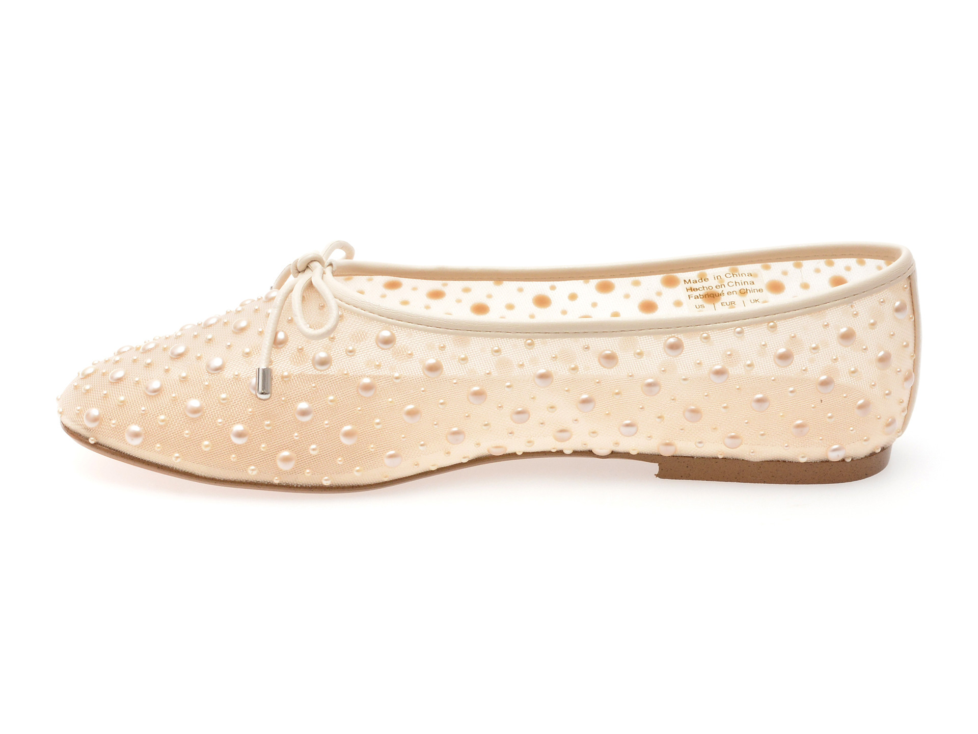 Balerini ALDO albi, JOSELIE 121, din material textil