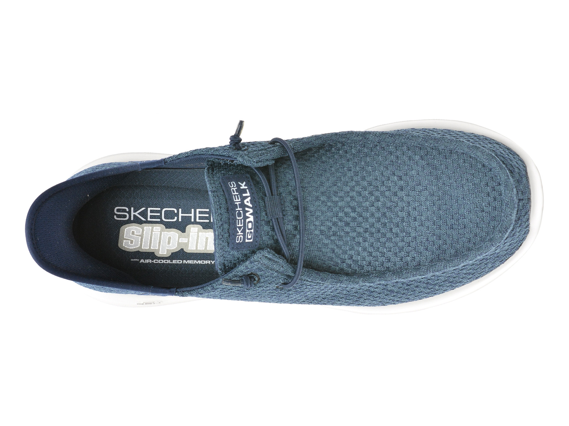 Mocasini SKECHERS bleumarin, GO WALK MAX, din material textil