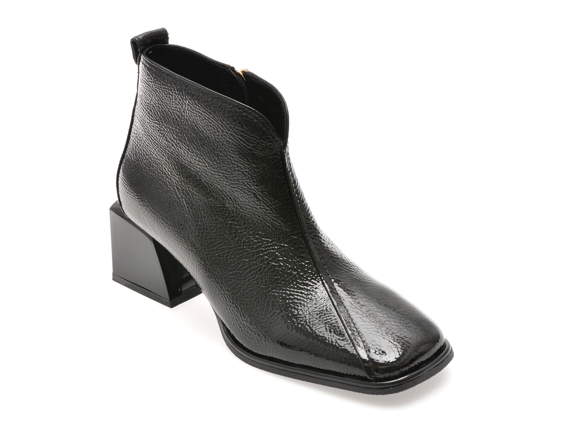 Ghete EPICA negre, 2771039, din piele naturala lacuita