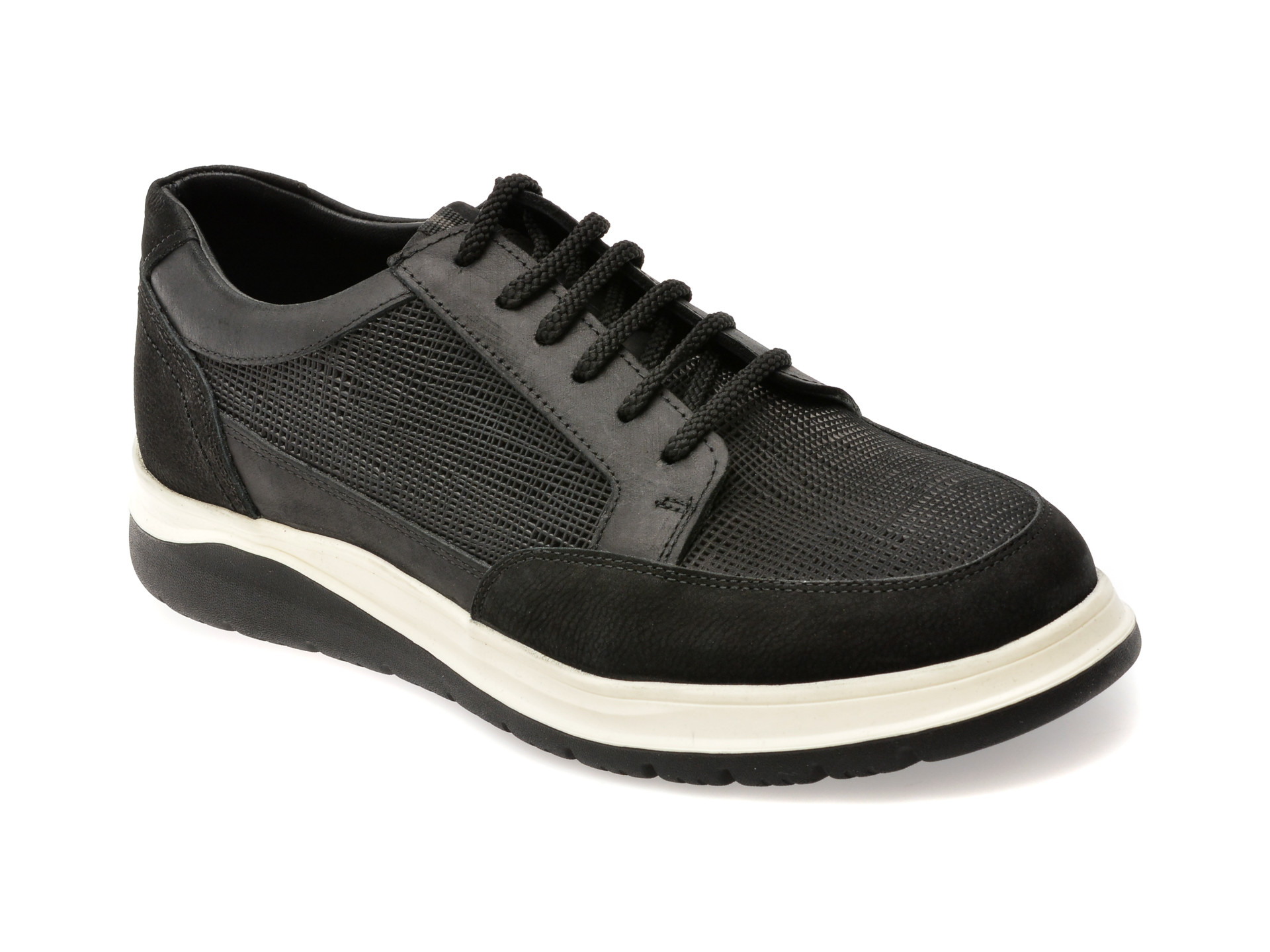 Pantofi sport OTTER negri, 2230, din piele naturala