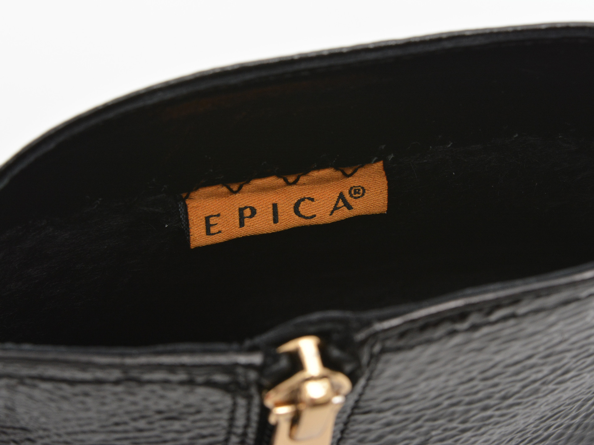 Ghete EPICA negre, 2771039, din piele naturala lacuita
