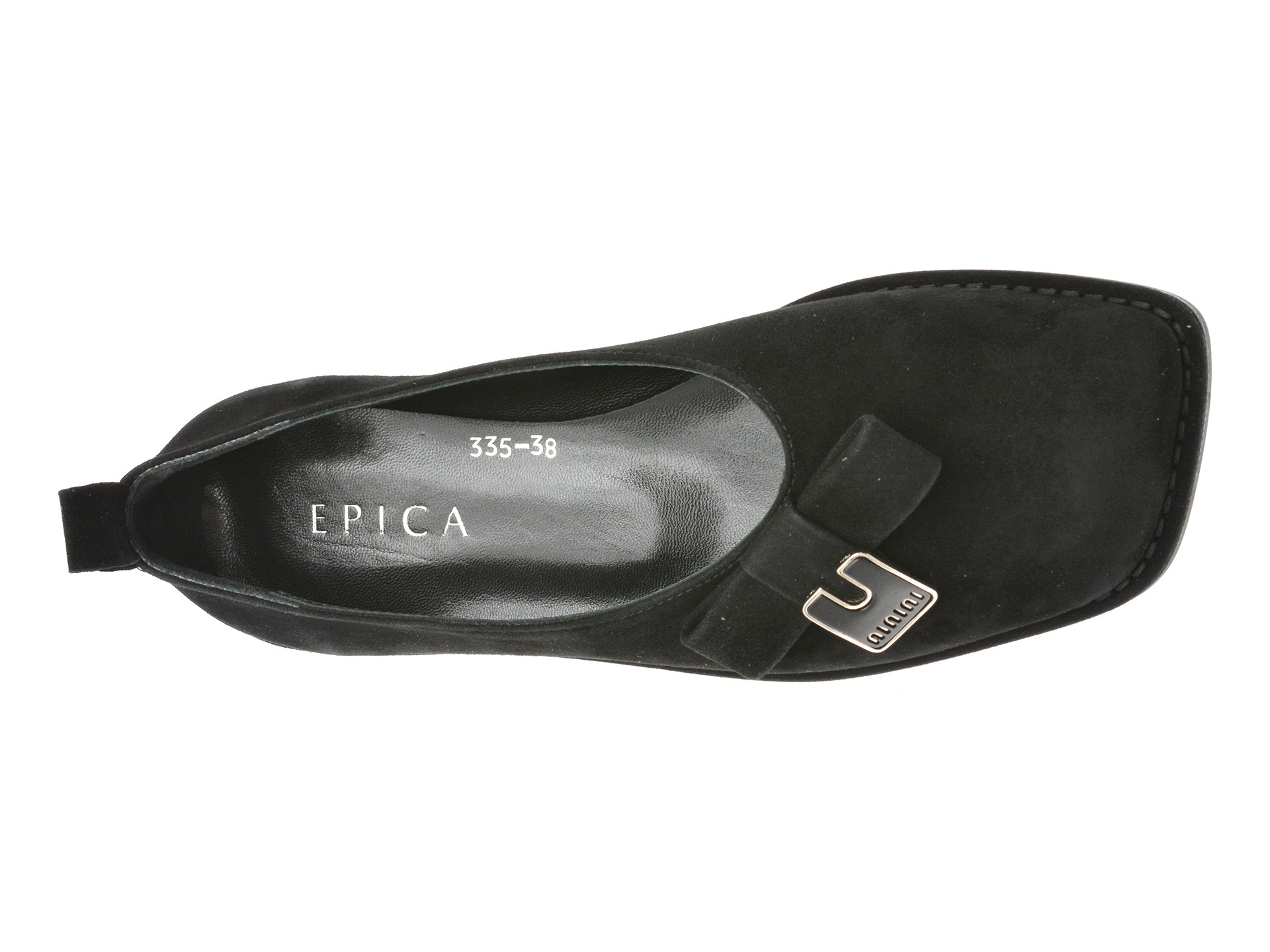 Balerini EPICA negri, 574335, din piele intoarsa