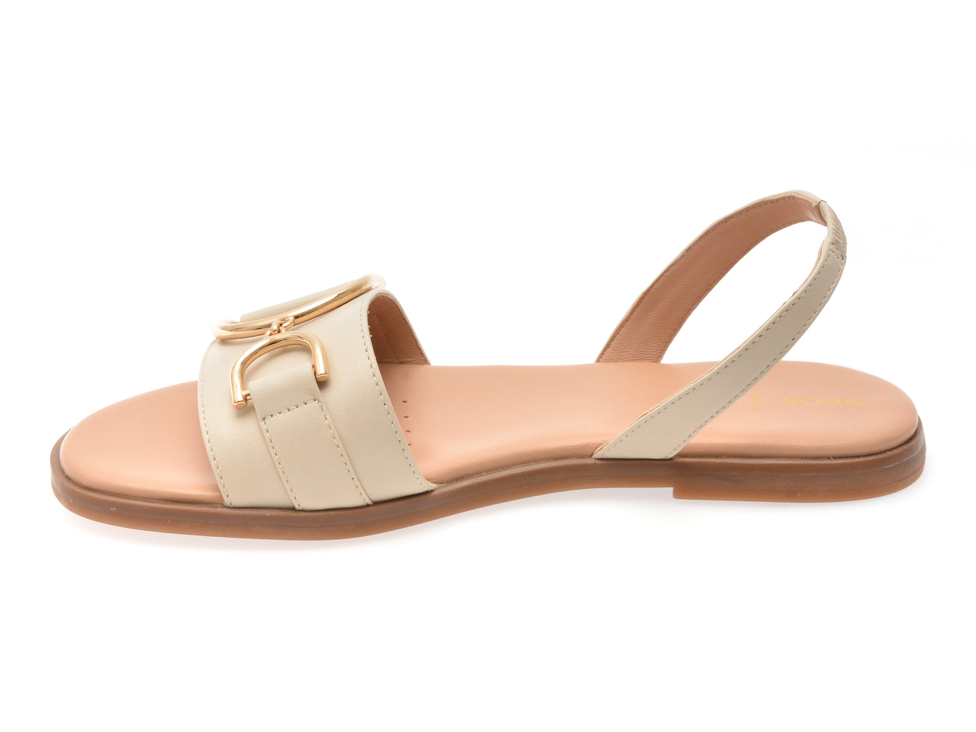 Sandale GEOX bej, D35SDA, din piele naturala