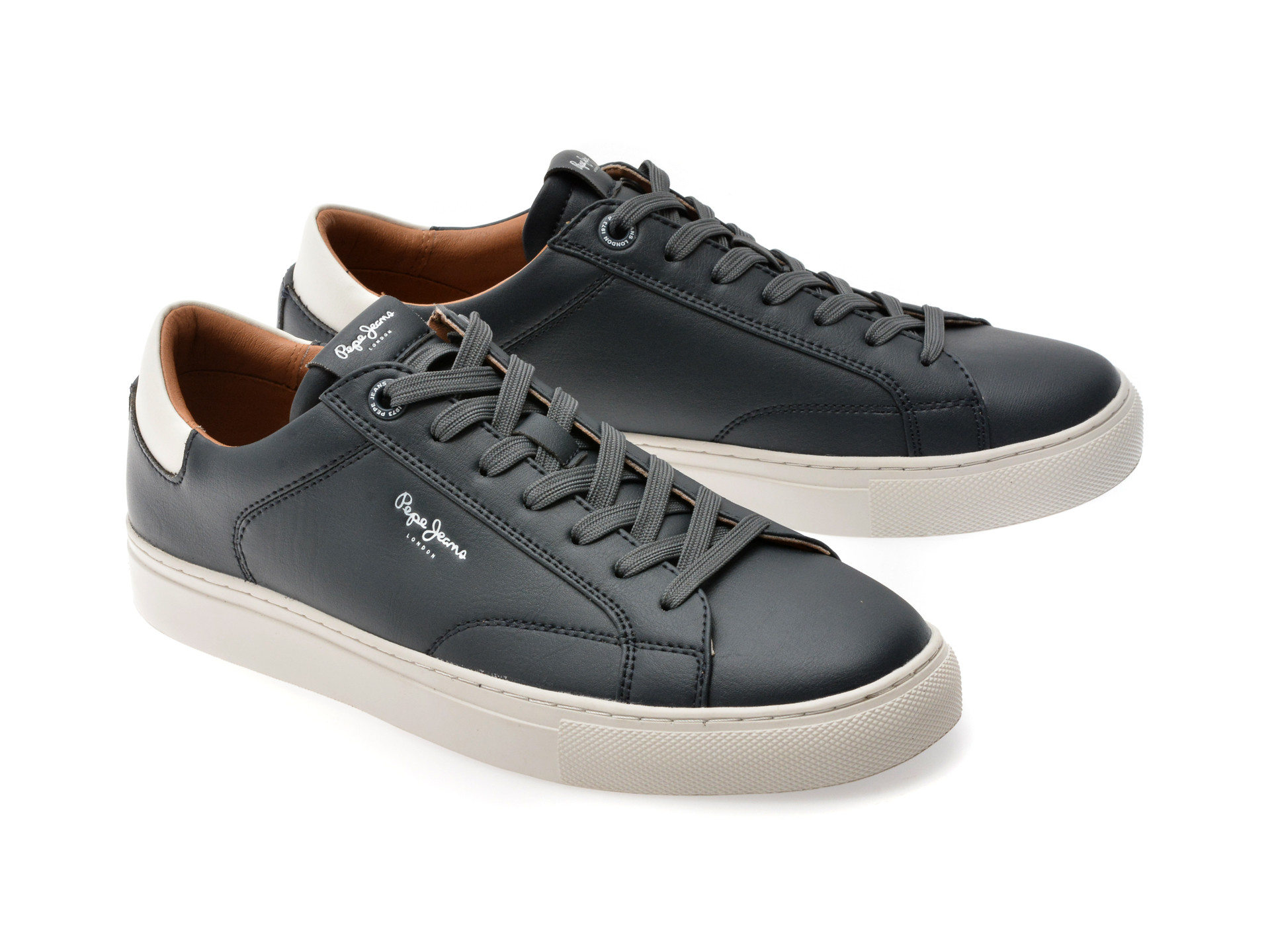 Pantofi sport PEPE JEANS bleumarin, JOE BASIC, din piele ecologica