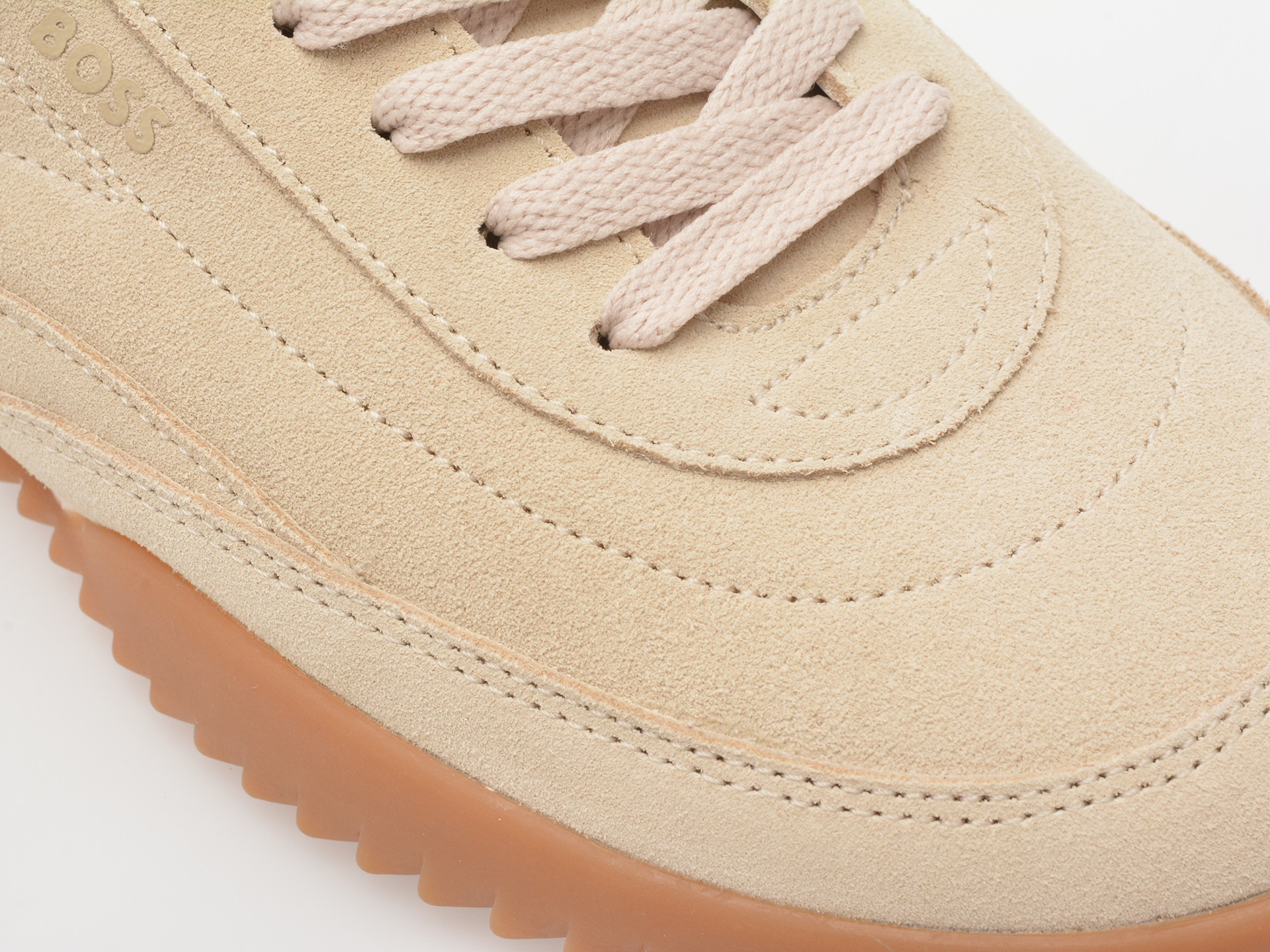Pantofi sport BOSS bej, 8707, din piele intoarsa