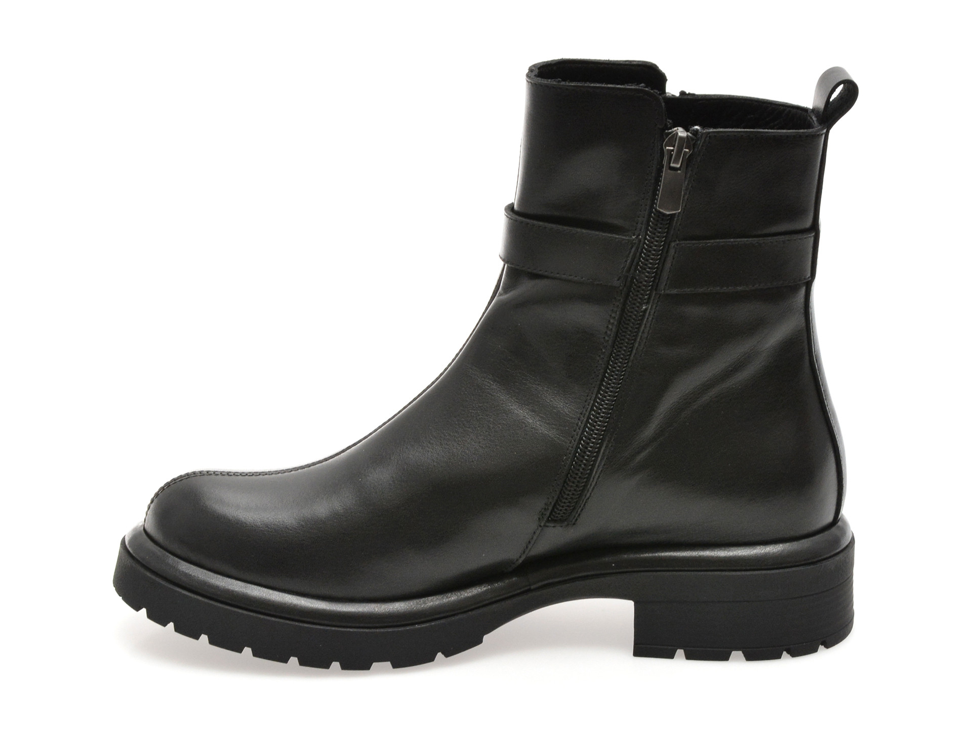 Ghete IMAGE negre, 1504181, din piele naturala