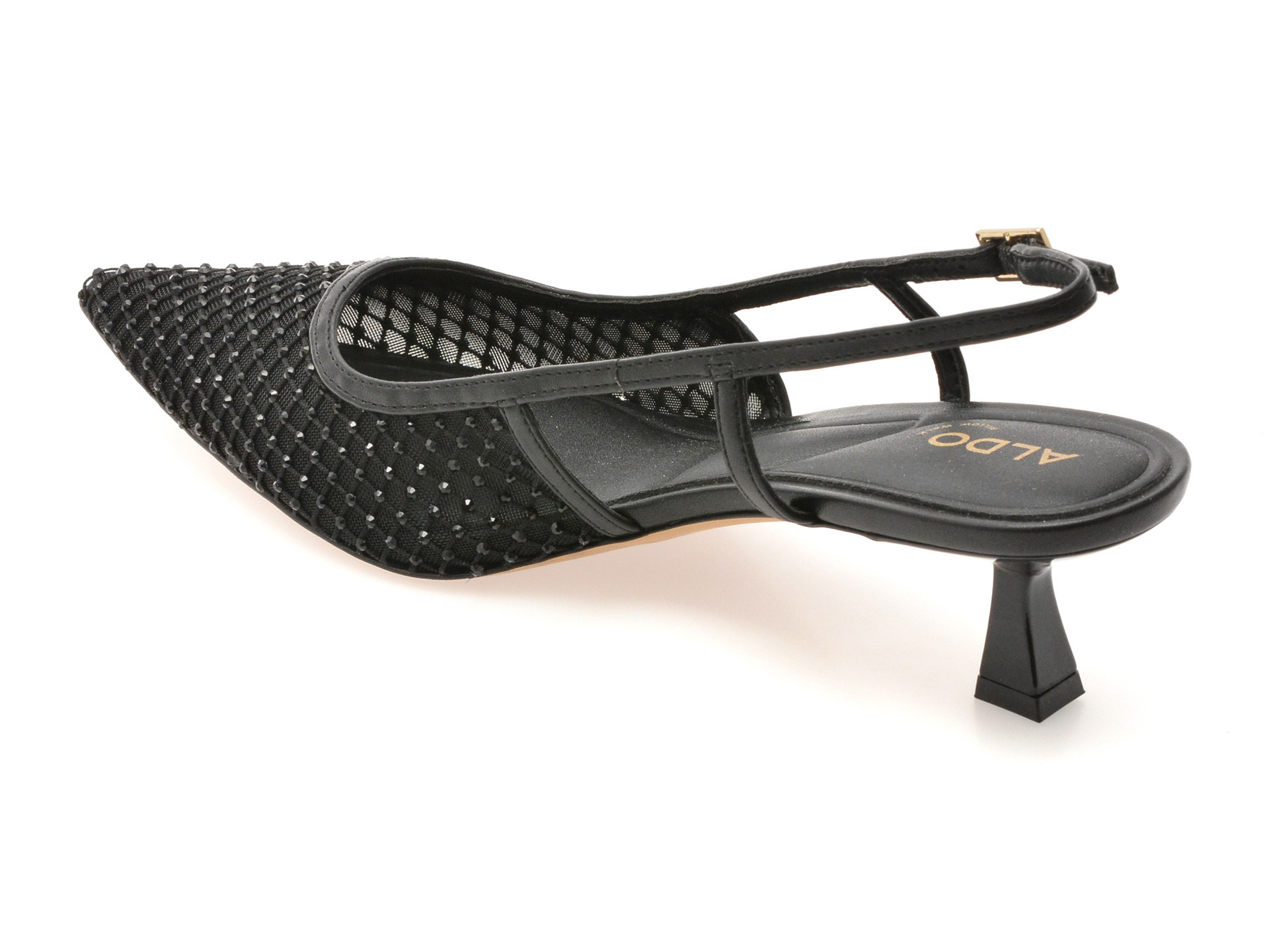 Pantofi eleganti ALDO negri, ELEGANT 001, din material textil