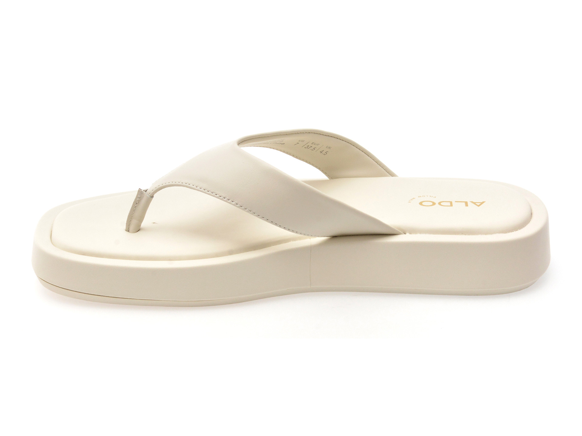 Papuci ALDO albi, GRETTLE 121, din piele naturala