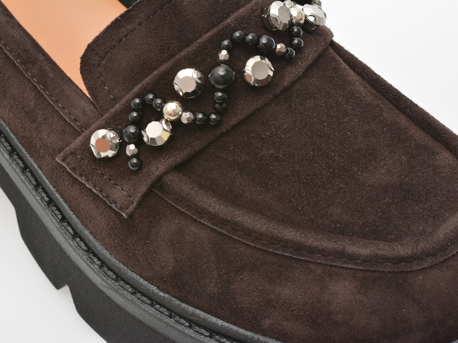 Mocasini EPICA maro, P481, din piele intoarsa