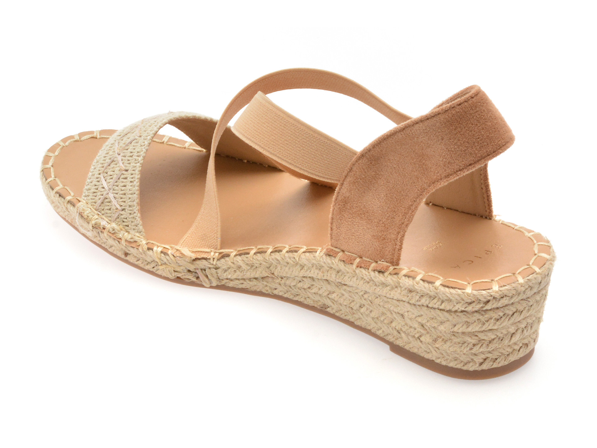 Sandale EPICA bej, 82918, din material textil