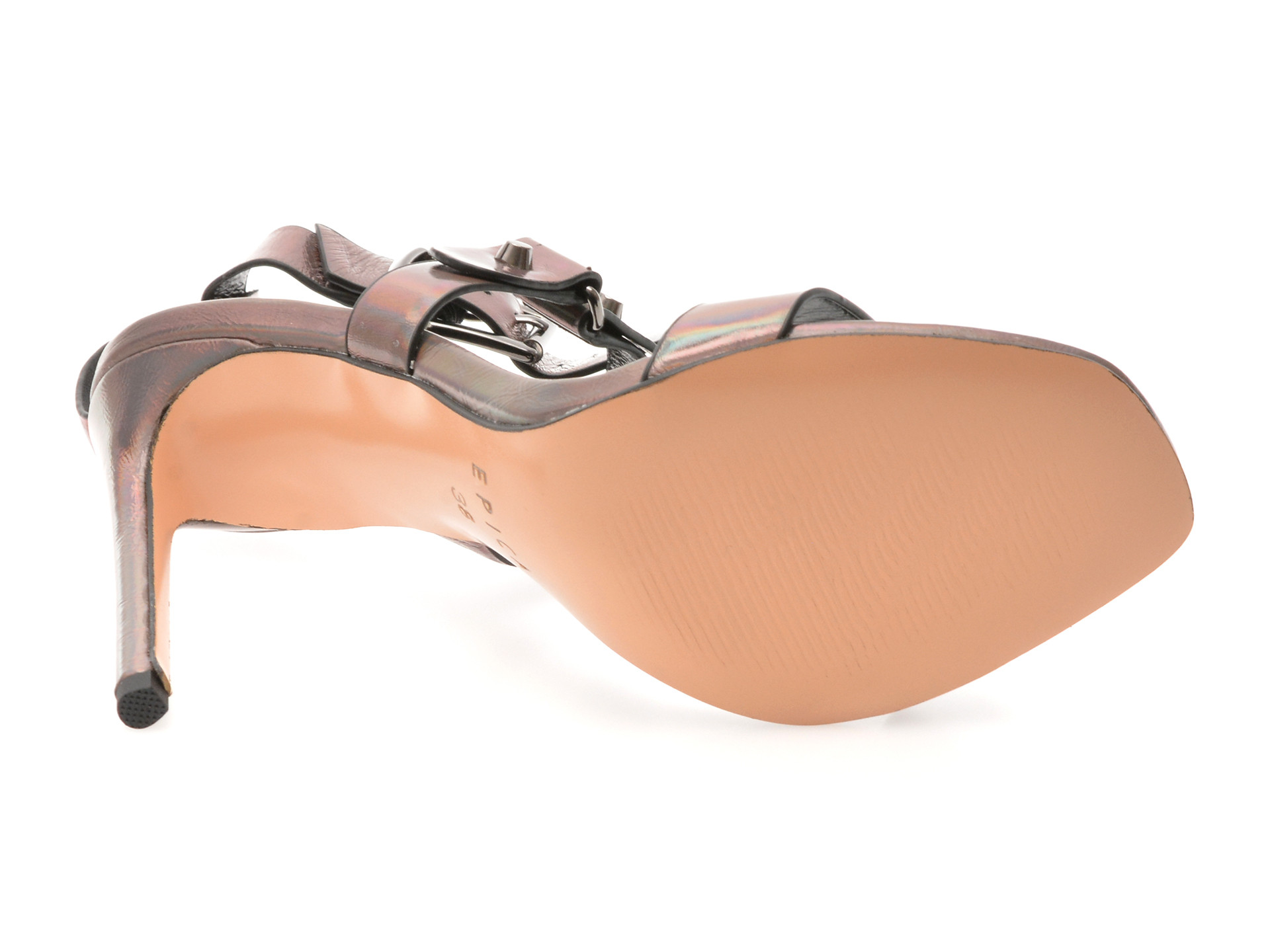 Sandale elegante EPICA gri, 3L115M, din piele naturala