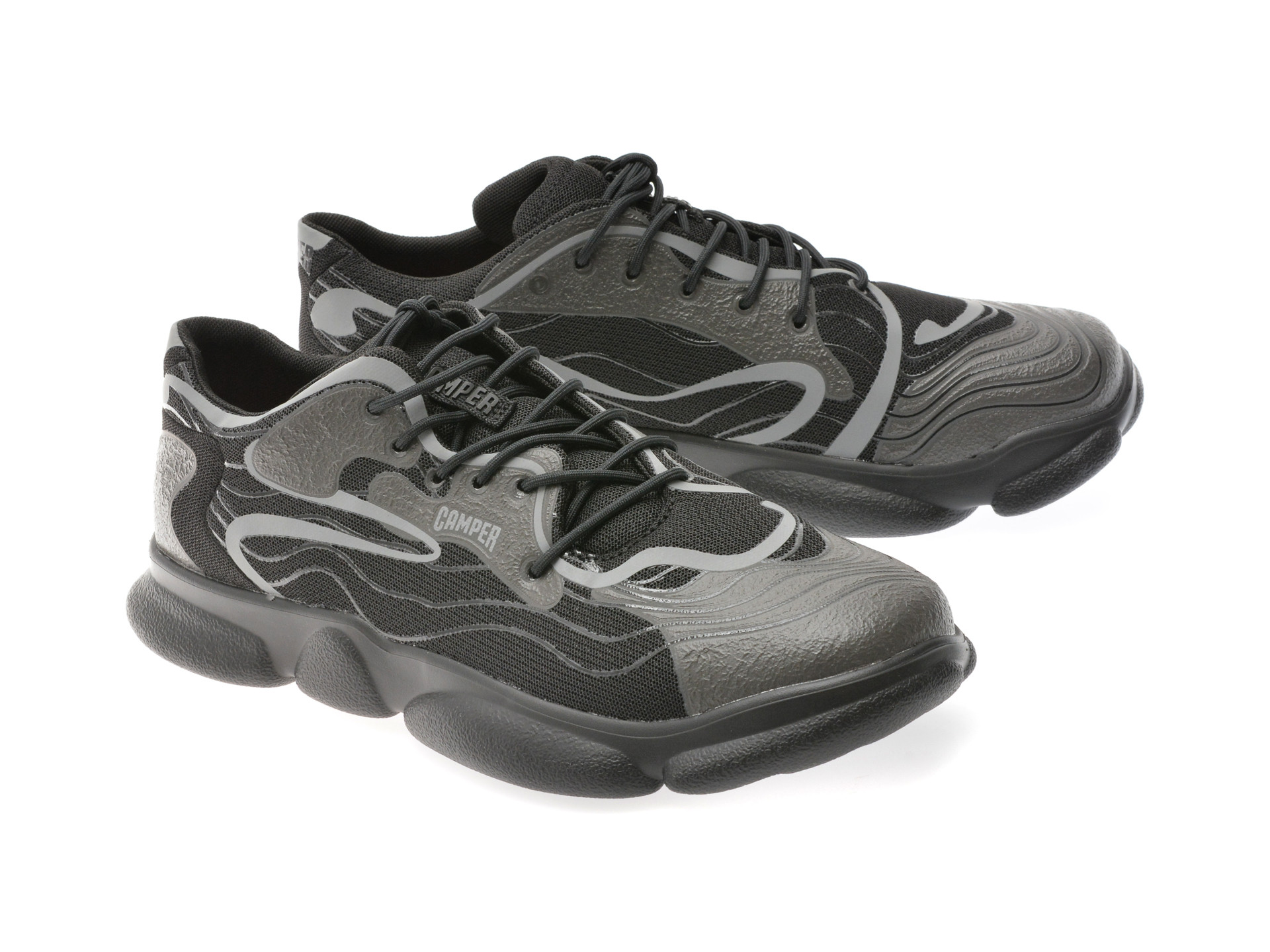 Pantofi sport CAMPER negri, KARST, din material textil