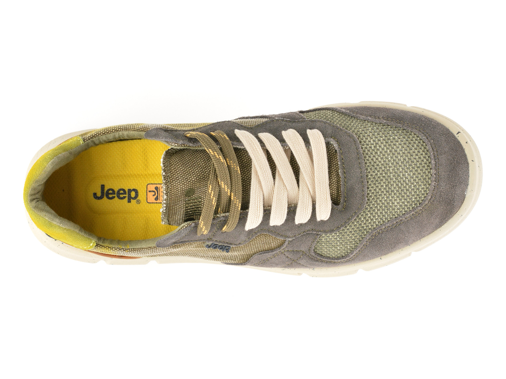 Pantofi sport JEEP kaki, M51004A, din material textil