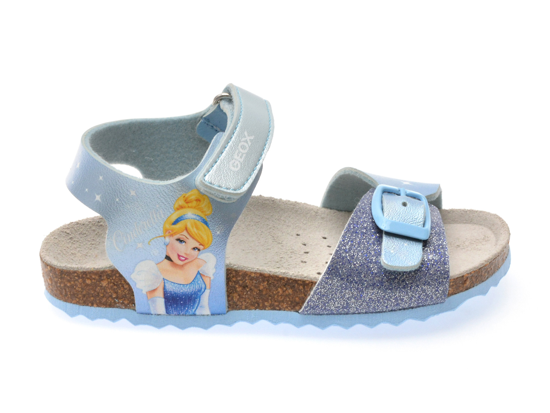 Sandale GEOX albastre, J558MG, din piele ecologica