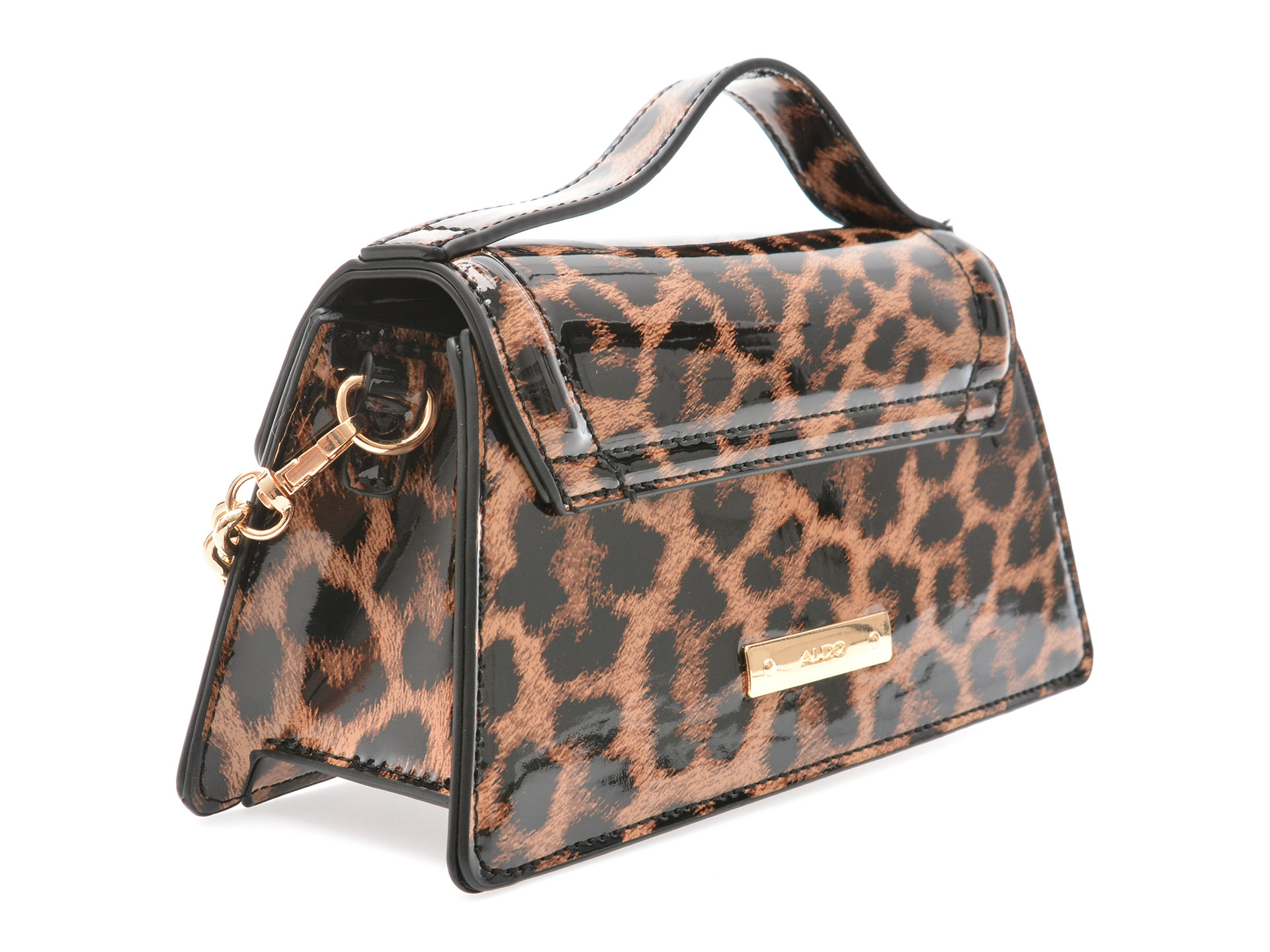 Geanta ALDO maro, LYSANDRIA 994, din piele ecologica lacuita