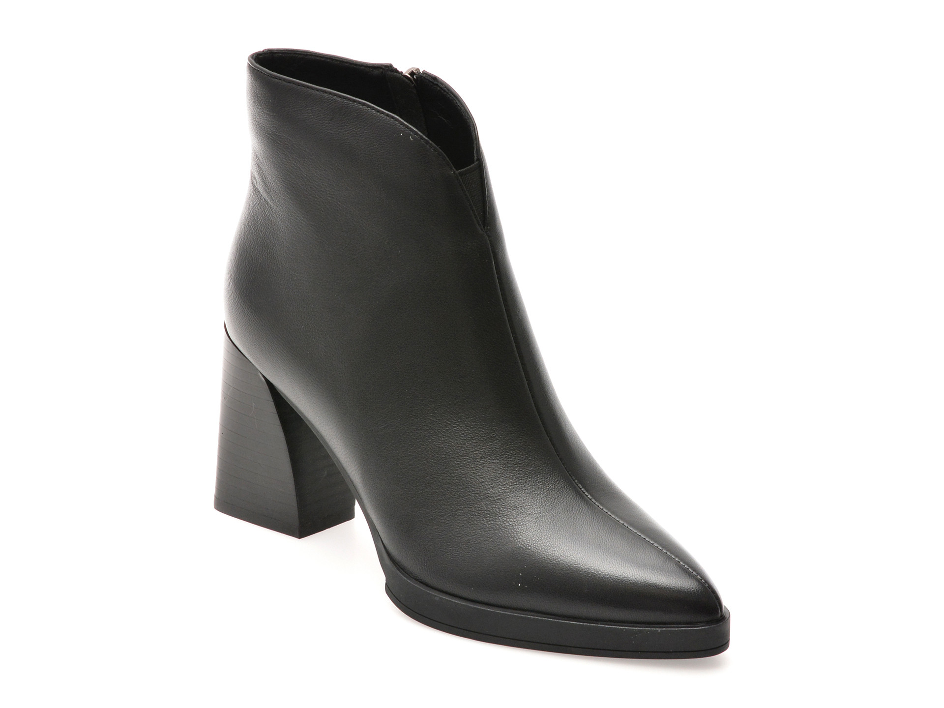 Botine elegante EPICA negre, 2748, din piele naturala