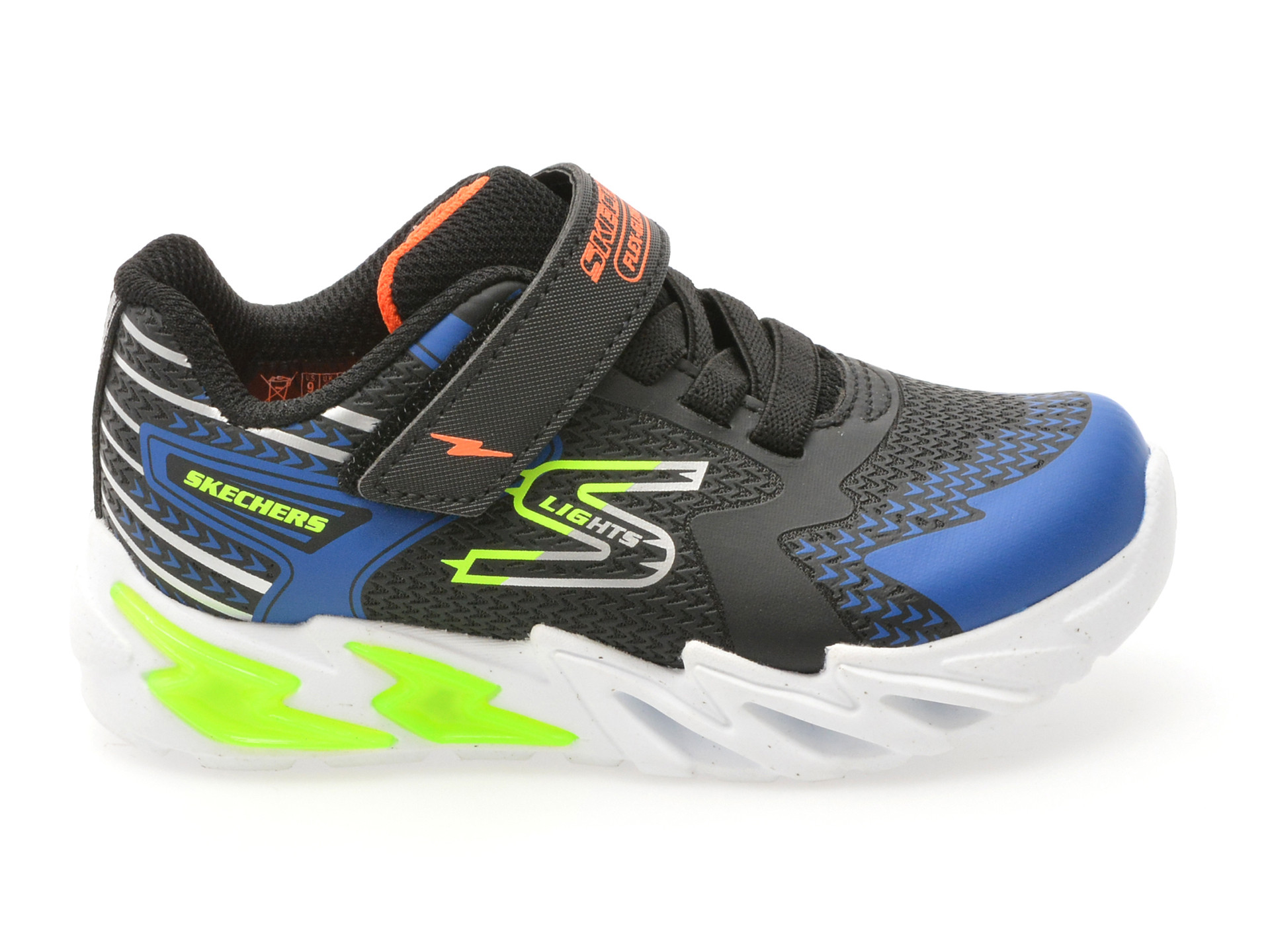Pantofi sport SKECHERS negri, FLEX-GLOW BOLT, din material textil