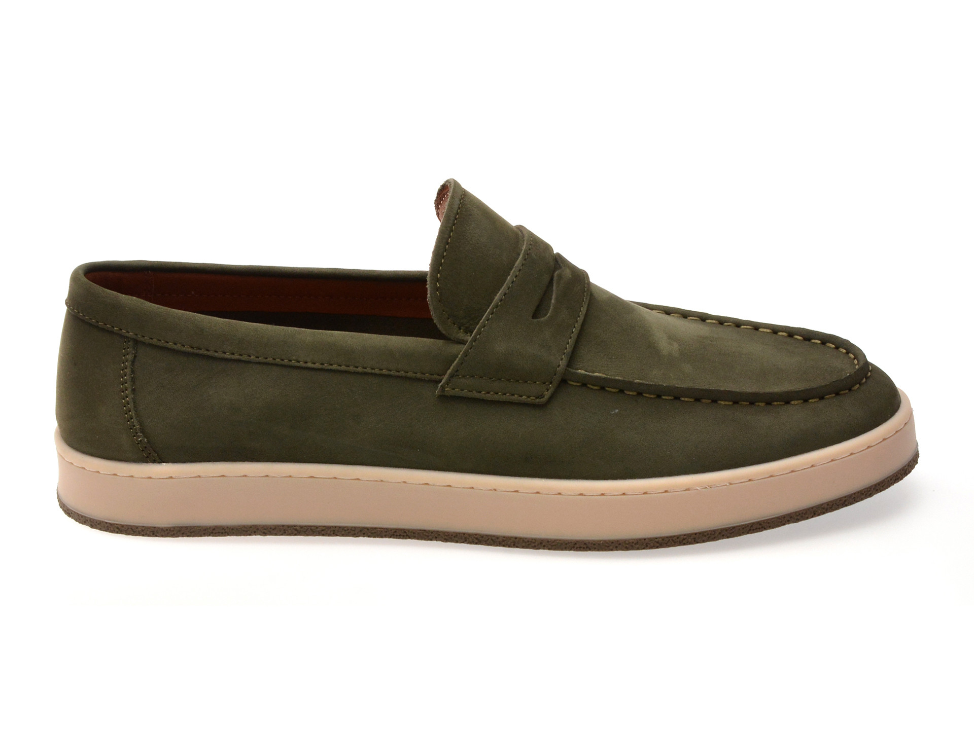 Mocasini OTTER verzi, MU145, din nabuc