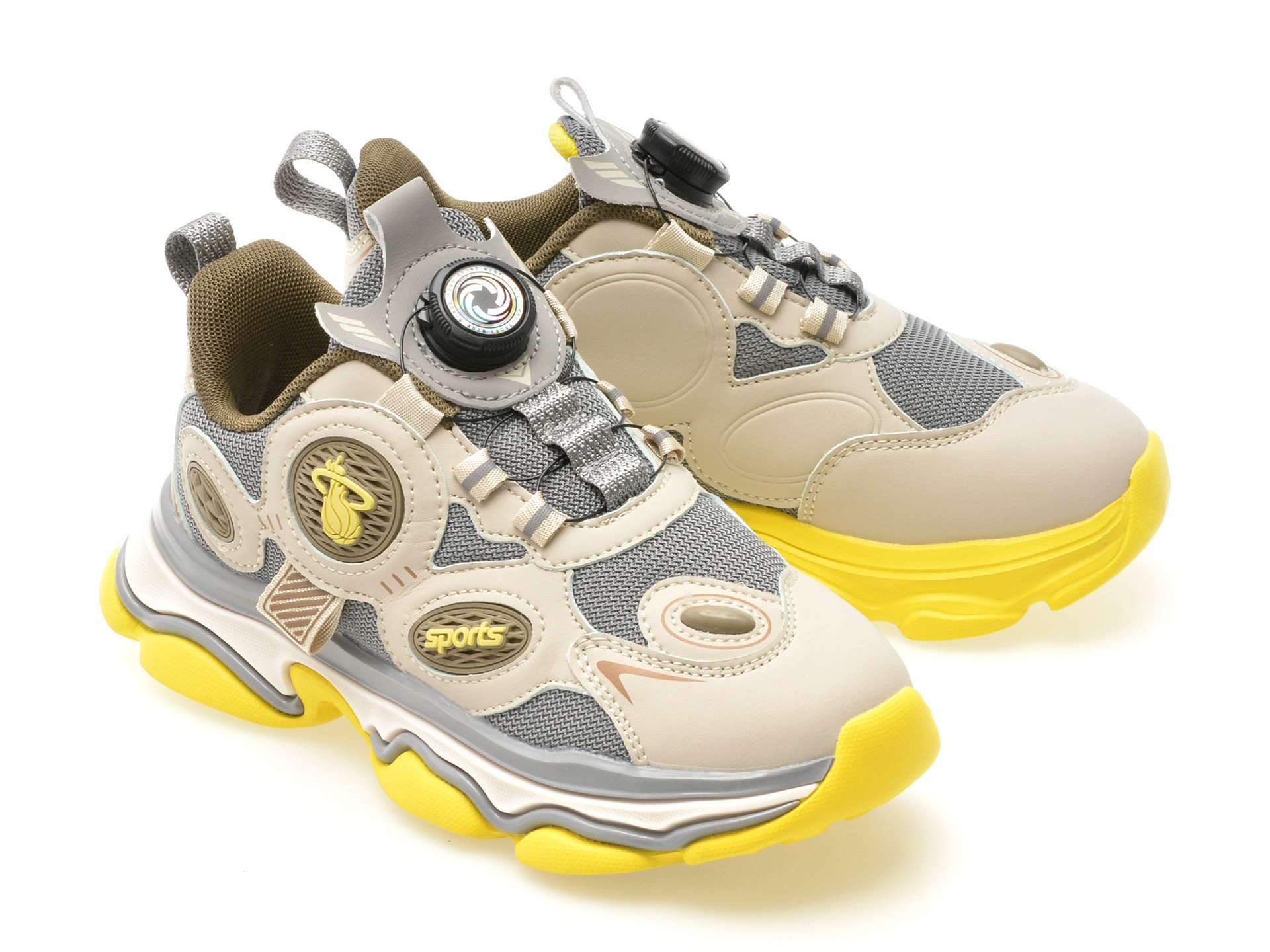 Pantofi sport SELECTION KIDS gri, 8076, din material textil