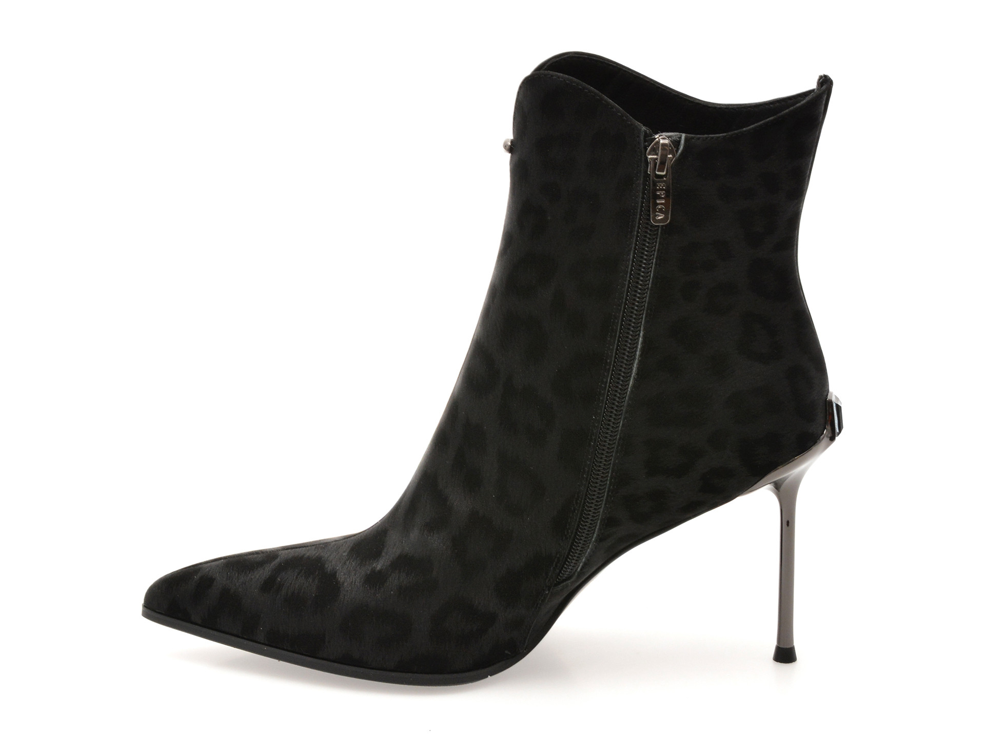 Botine elegante EPICA negre, 202760, din piele naturala