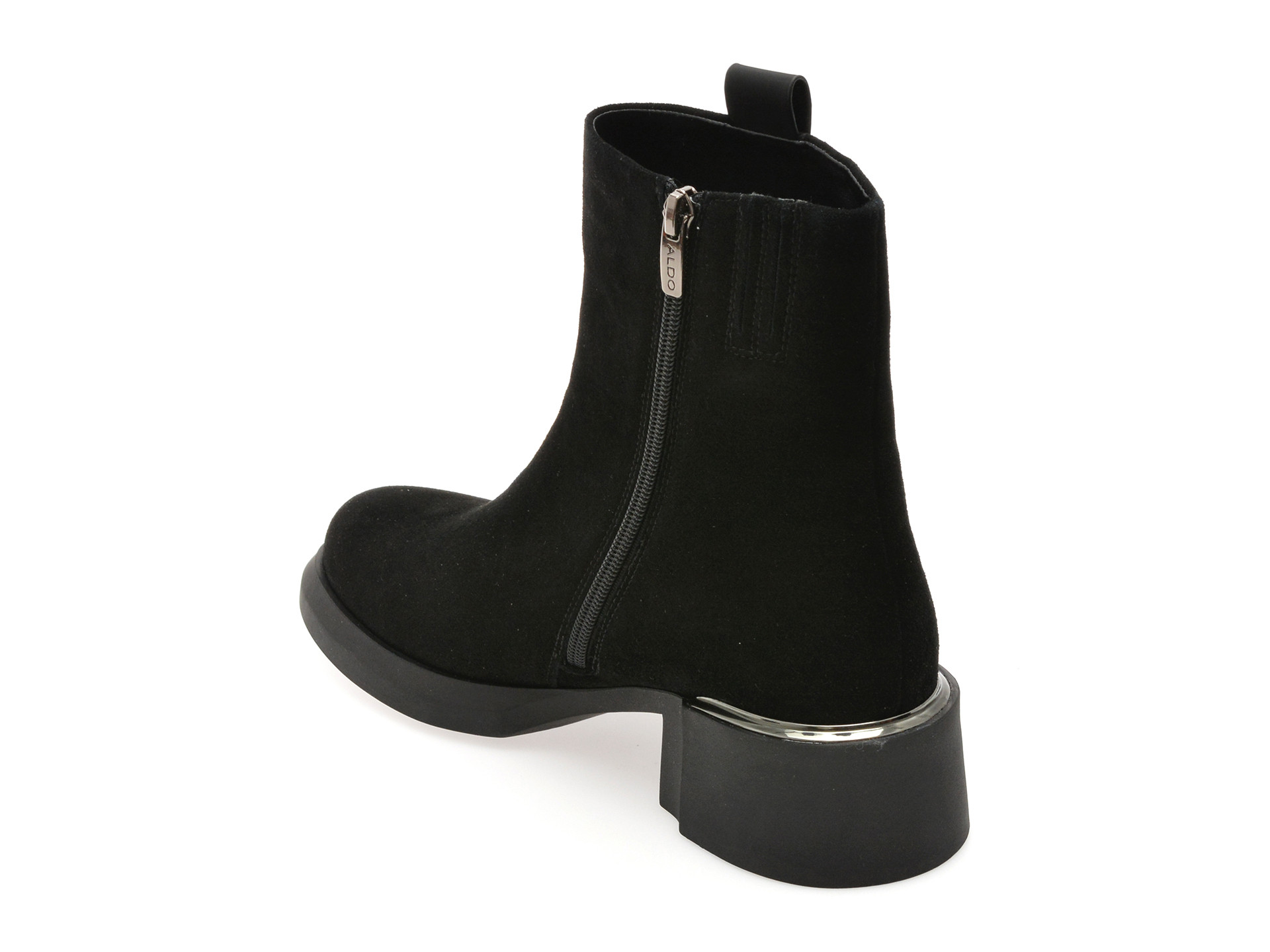 Ghete ALDO negre, AT91, din piele intoarsa