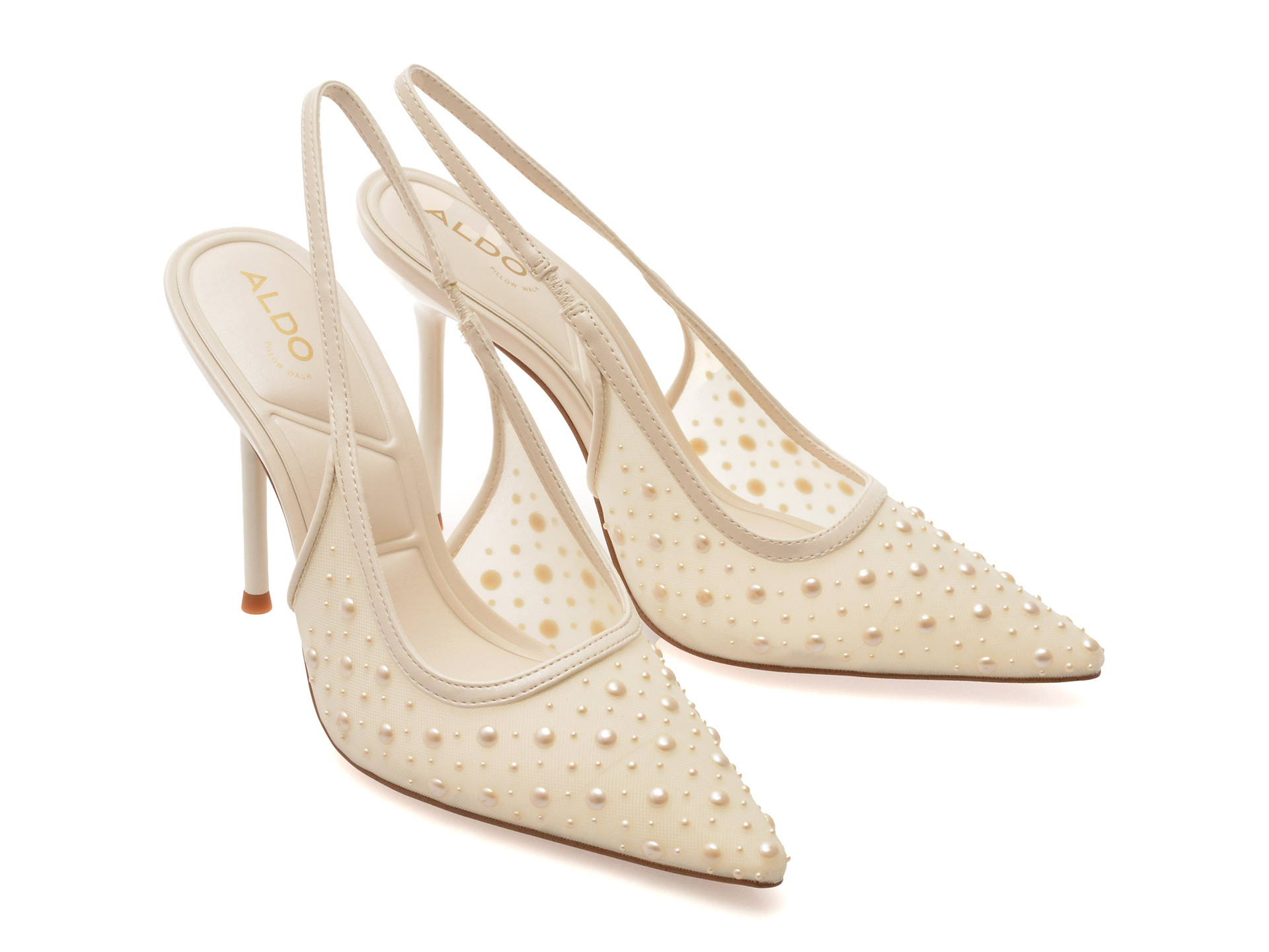 Pantofi eleganti ALDO albi, PEARLESCENT 110, din material textil