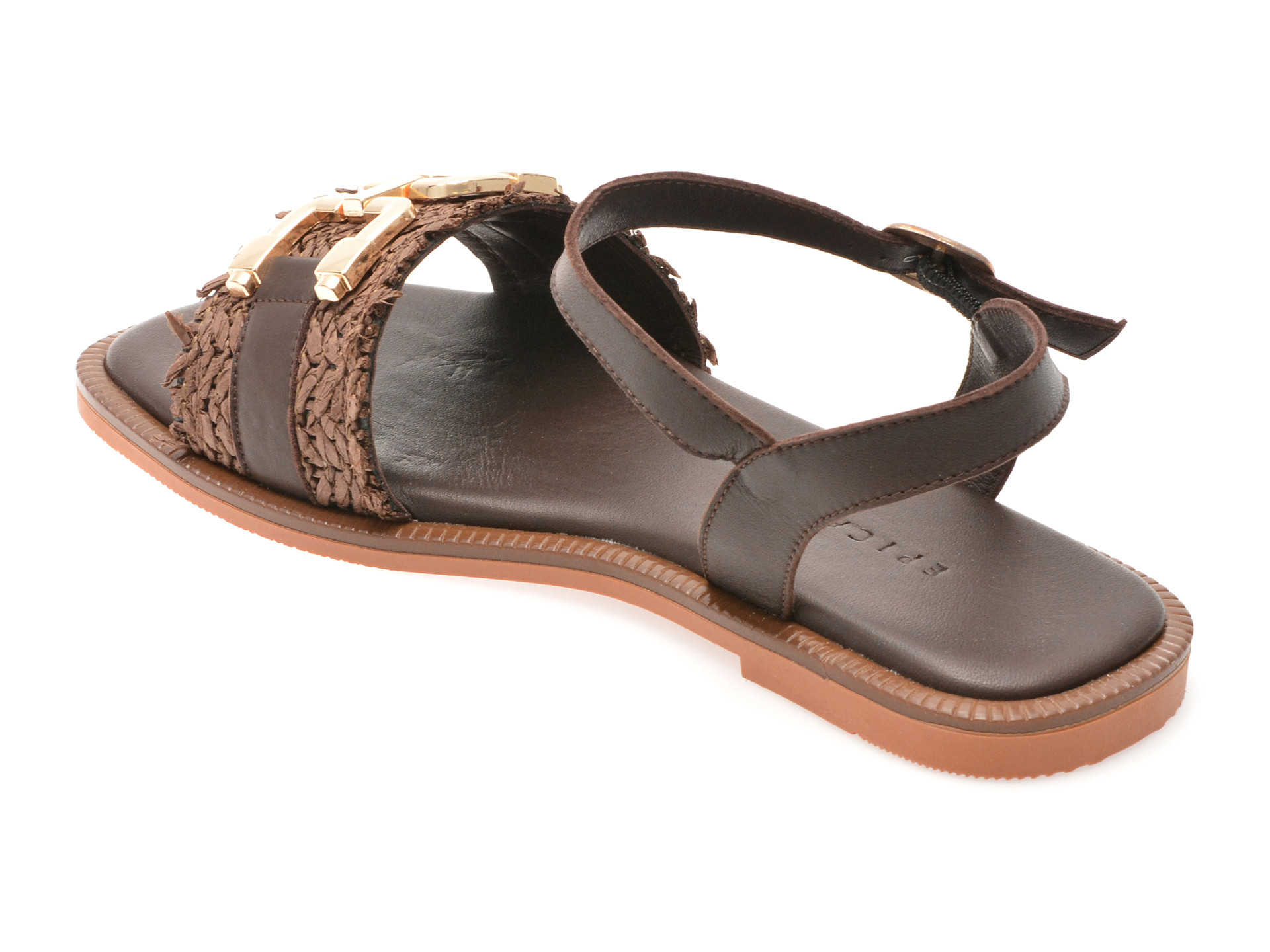 Sandale EPICA maro, TML70T, din piele naturala
