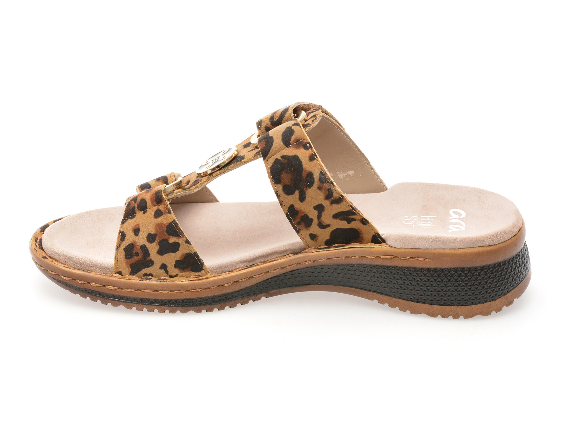 Papuci ARA maro, 29003, din piele ecologica