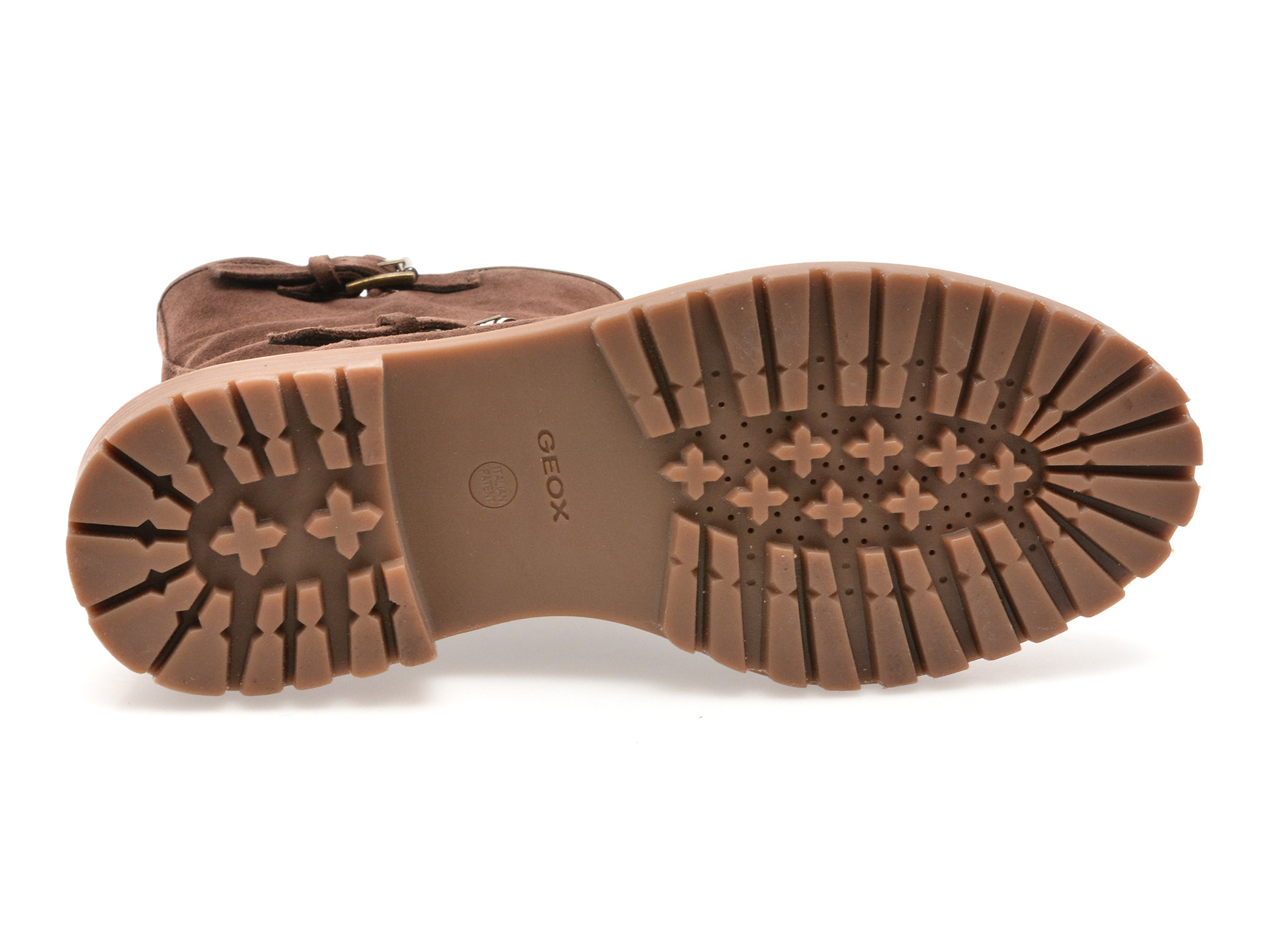 Ghete GEOX maro, D56HRD, din piele intoarsa