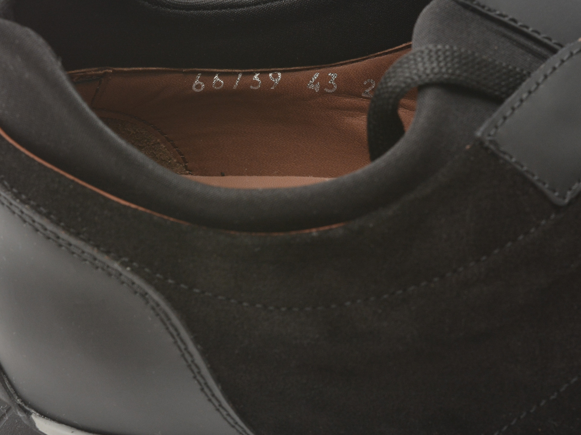 Pantofi sport LE COLONEL negri, 66739, din piele intoarsa