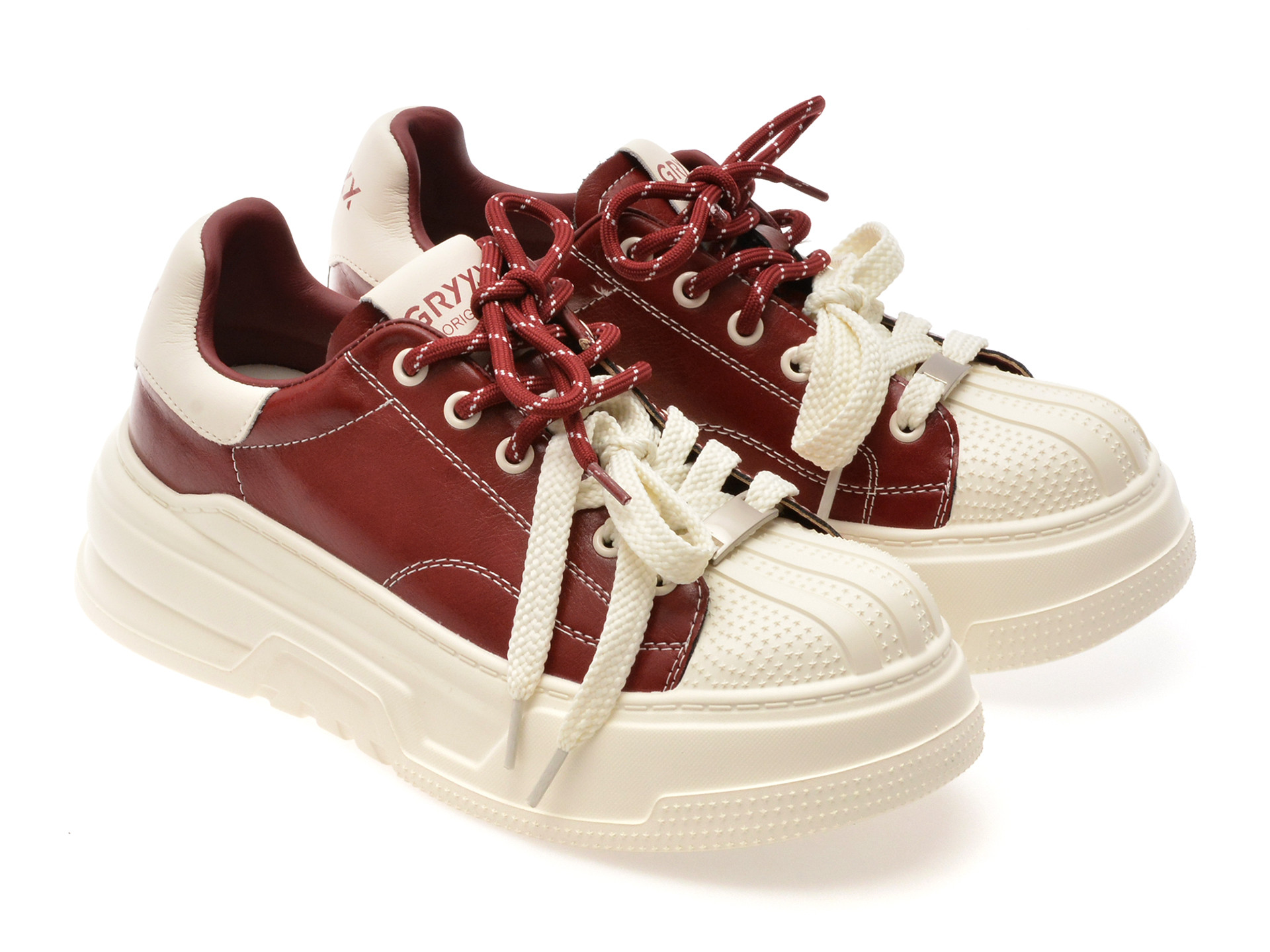 Pantofi sport GRYXX rosii, 10151, din piele naturala