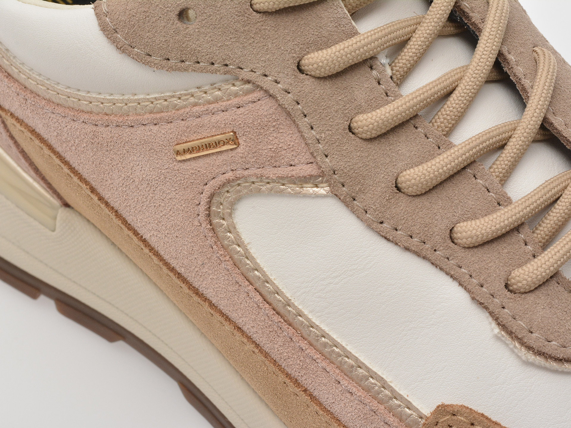 Pantofi sport GEOX bej, D563LB, din piele naturala