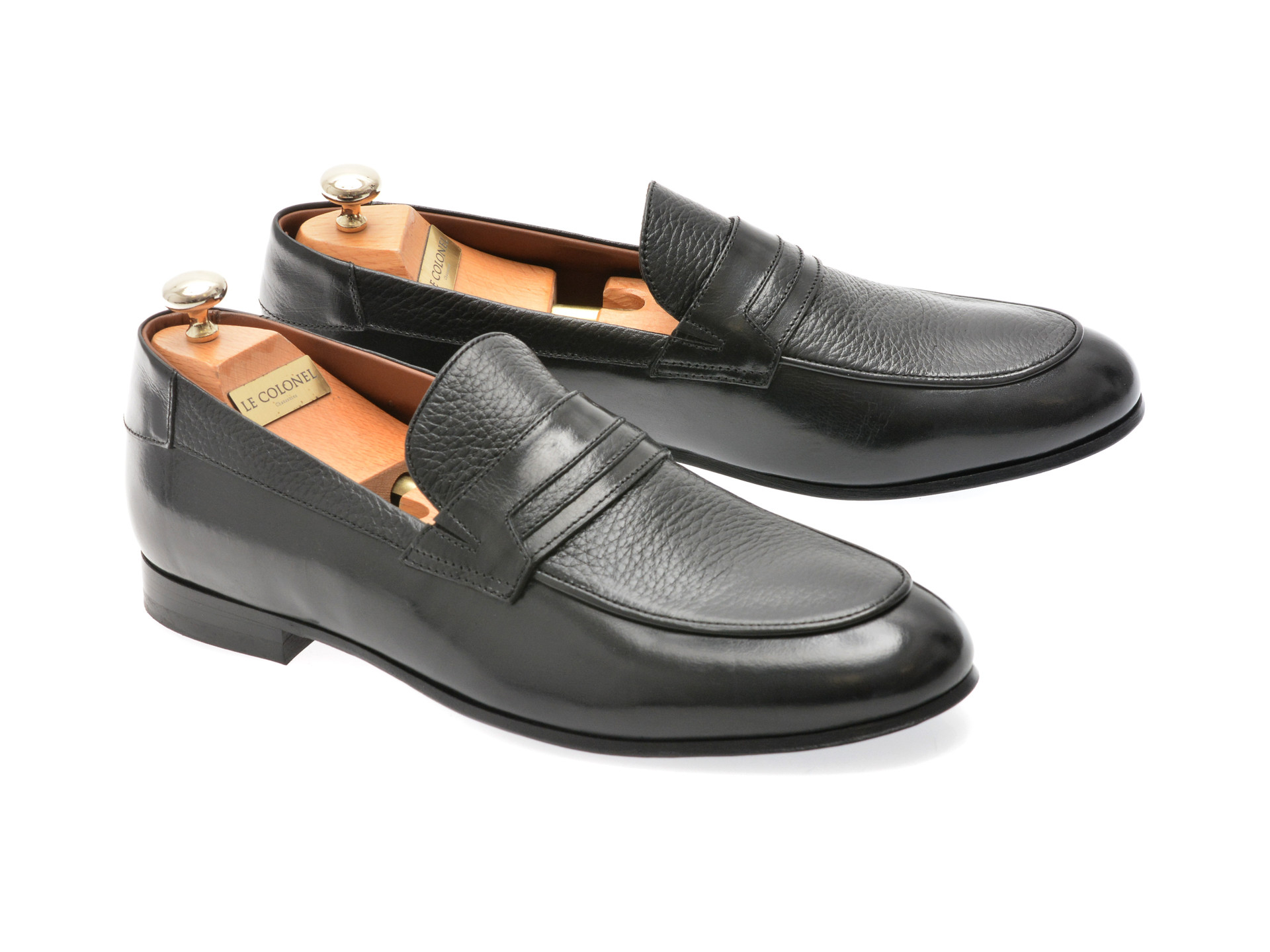 Mocasini eleganti LE COLONEL negri, 45860, din piele naturala