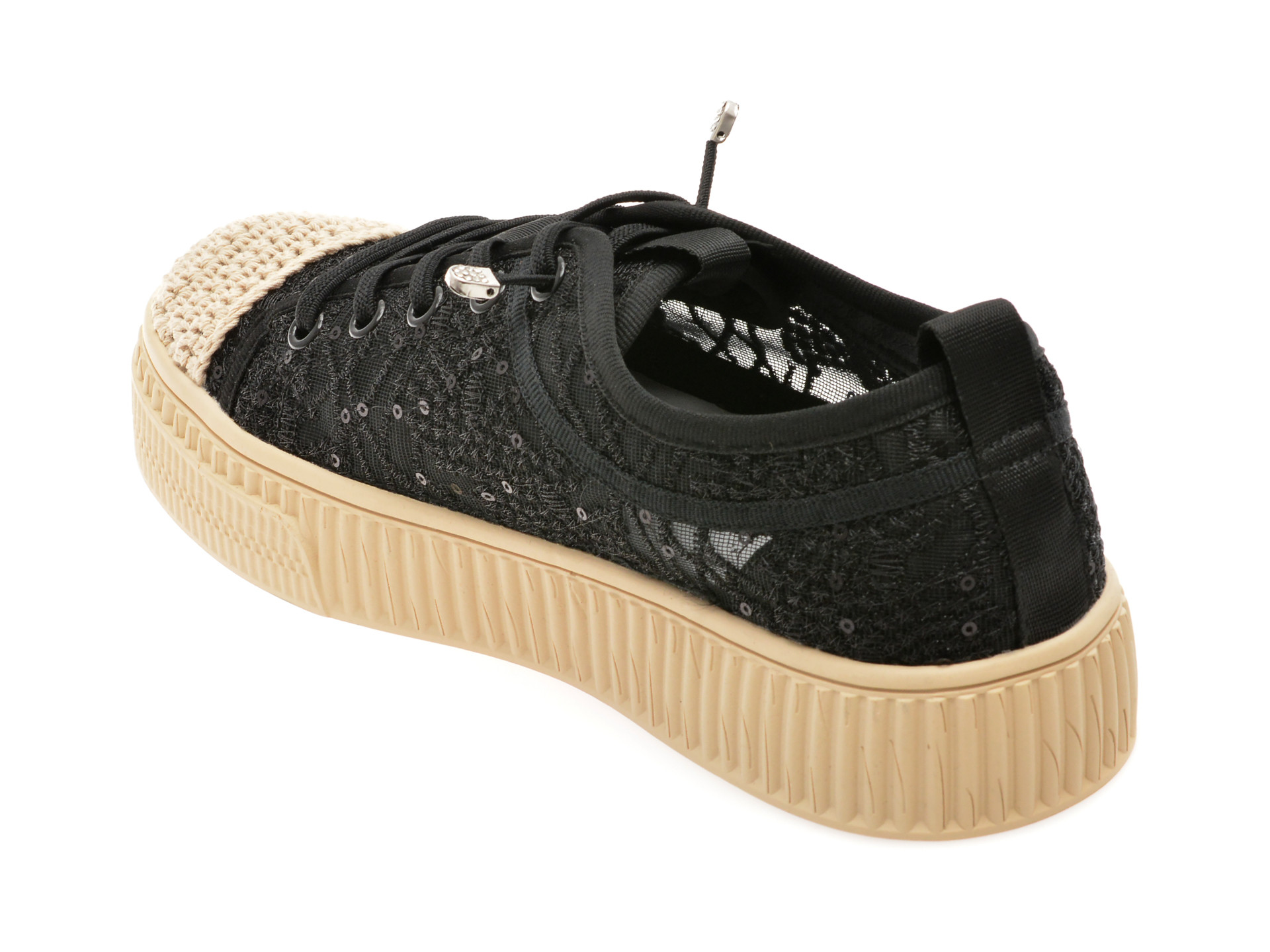 Pantofi EPICA negri, 5063, din material textil