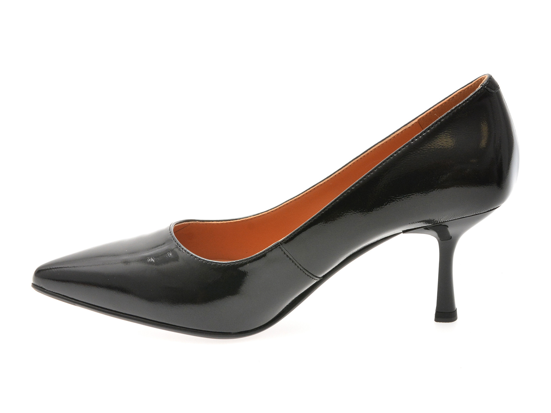 Pantofi eleganti EPICA negri, E301, din piele naturala lacuita