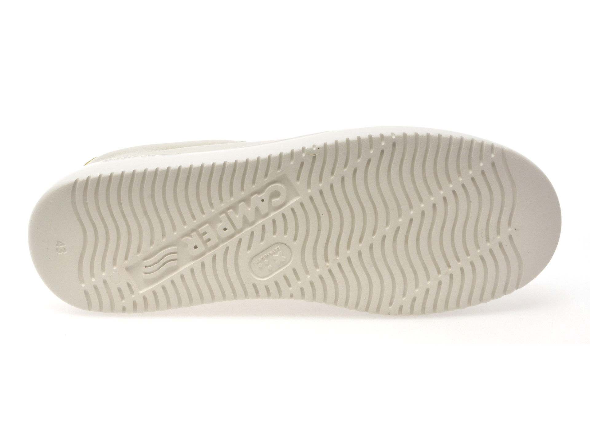 Pantofi sport CAMPER albi, K100743, din piele naturala