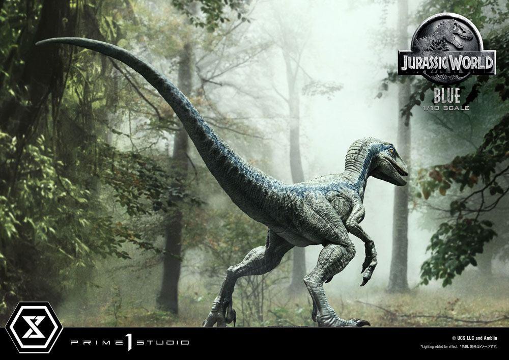 Jurassic world fallen kingdom prime collectibles statue 1/10 blue (åben mund version) 17 cm