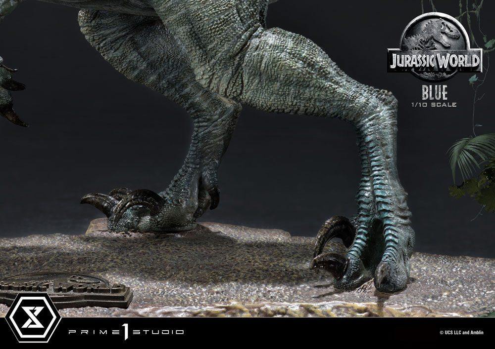 Jurassic world fallen kingdom prime collectibles statue 1/10 blue (åben mund version) 17 cm