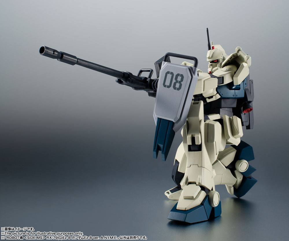 Mobile Suit Gundam Robot Spirits Den 08. MS Team Action Figur RX-79(G)Ez-8 GUNDAM Ez-8 ver. A.N.I.M.E. 12 cm