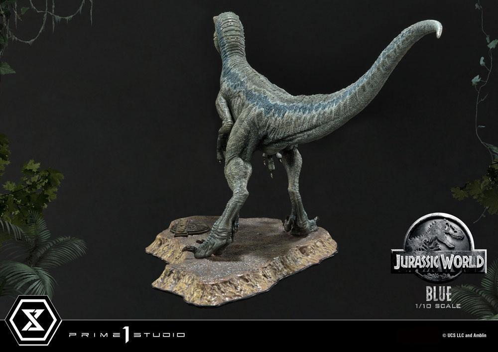 Jurassic world fallen kingdom prime collectibles statue 1/10 blue (åben mund version) 17 cm
