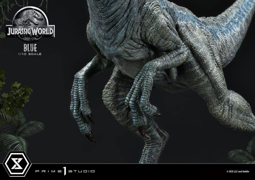 Jurassic world fallen kingdom prime collectibles statue 1/10 blue (åben mund version) 17 cm