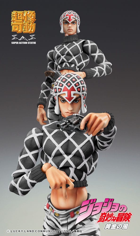 JoJo's Bizarre Adventure Part5 Super Action Action Figure Chozokado (Guido Mista & S P Ver. Black) 15 cm