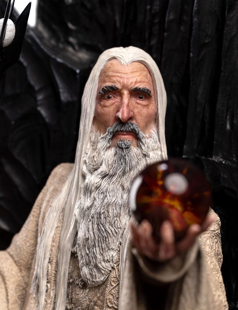 Lord of the Rings-statue 1/6 Saruman the white on the throne 110 cm