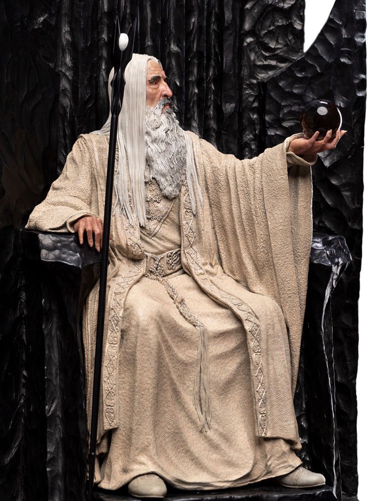 Lord of the Rings-statue 1/6 Saruman the white on the throne 110 cm