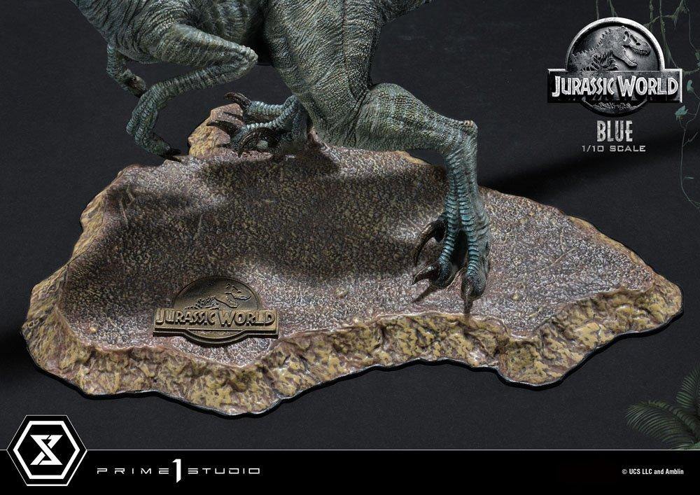 Jurassic world fallen kingdom prime collectibles statue 1/10 blue (åben mund version) 17 cm