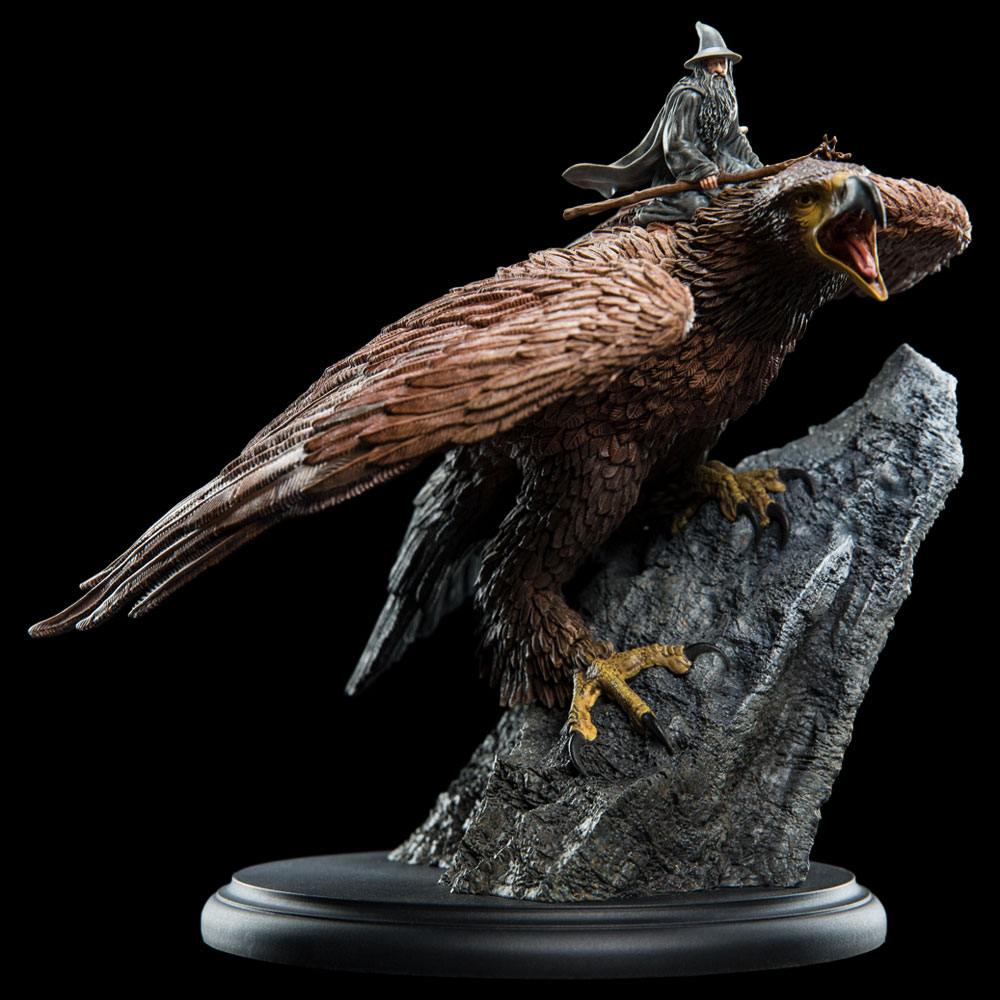 Ringenes Herre Statue Gandalf på Gwaihir 15 cm