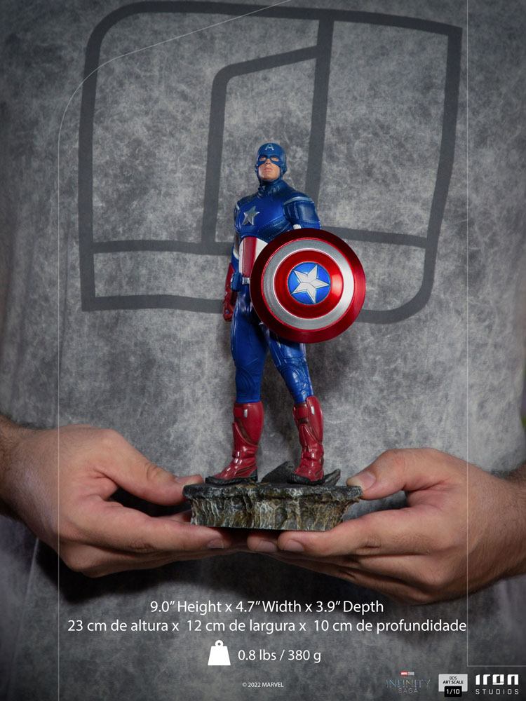 The Infinity Saga BDS Art Scale Statue 1 10 Captain America Battle of NY 23 cm