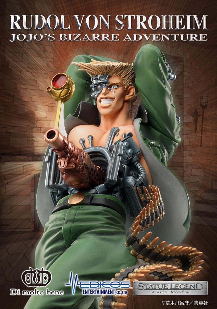 JoJo's Bizarre Adventure Part 2 : Battle Tendency PVC Statue Legend Rudol von Stroheim 18 cm